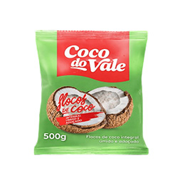 29000011 – COCO EM FLOCOS INTEGRAL UMIDO E ADOÇADO COCO DO VALE 6X500G