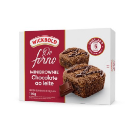 3000070-MINI BROWNIE CHOCOLATE AO LEITE PACK WICK 12X150G